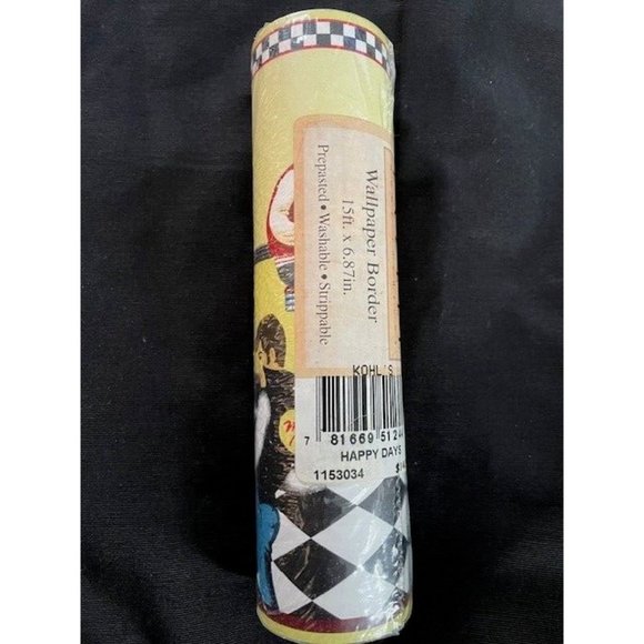 New Vintage Wallpaper Border "HAPPY DAYS" 50's Kitchen Diner Jukebox Rock & Roll - Picture 6 of 7